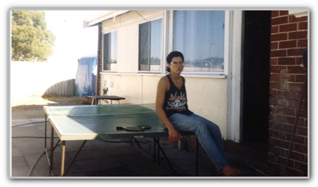 CJ in backyard Rosebery St